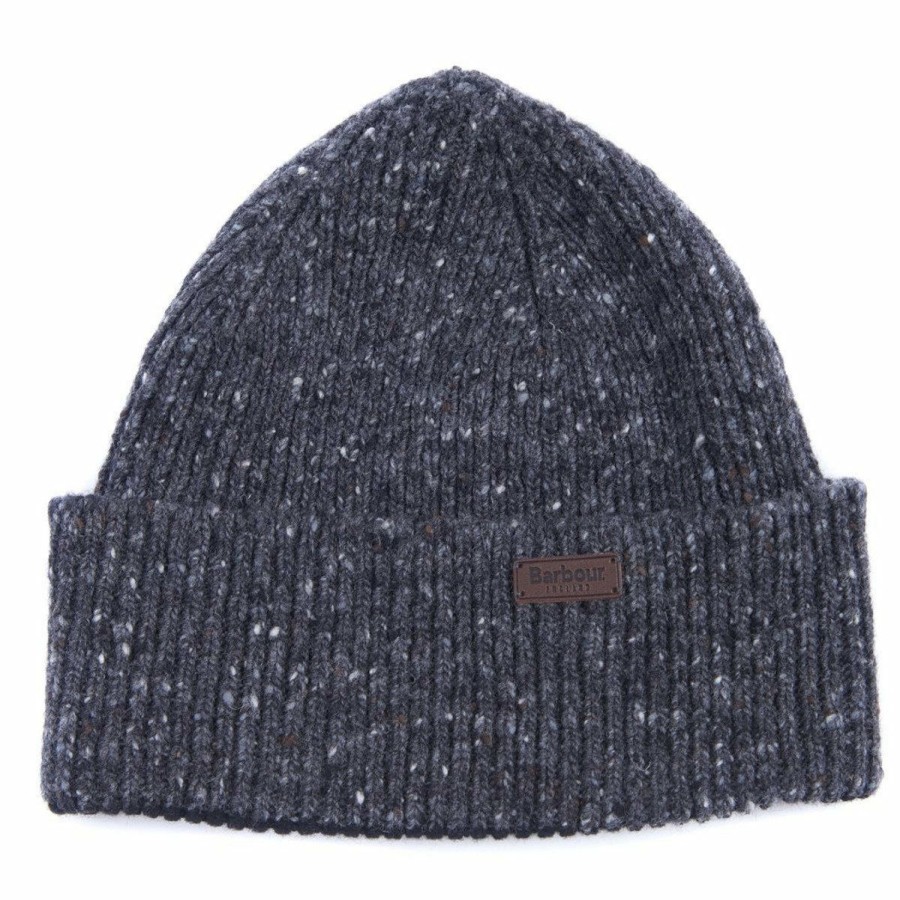 * Featured Barbour Lowerfell Beanie Charcoal Hats & Headbands & Hat Accessories