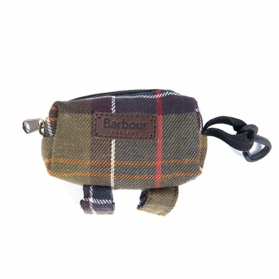 * New Barbour Tartan Poop Bag Dispenser Classic Dogs