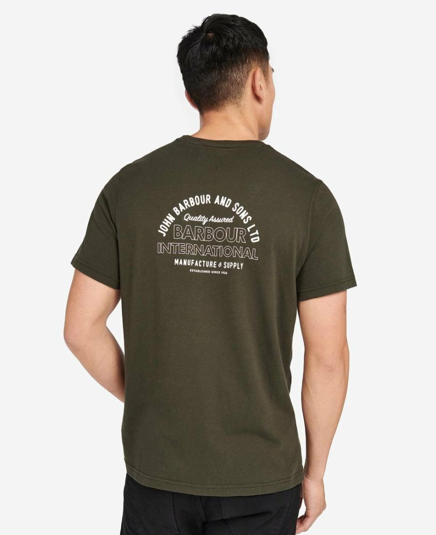 * Discounts Barbour International Arch Tee Forest T-Shirts