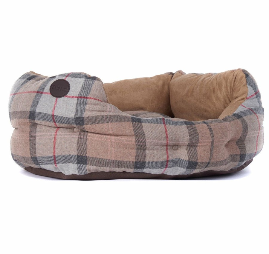 * Exclusive Design Barbour Luxury Dog Bed 24 Taupe/Pink Dogs