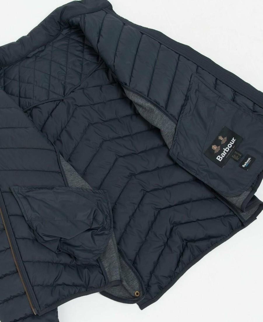 * Quality Guarantee Barbour Stretch Cavalry Quilted Jacket Dark Navy Jackets & Coats