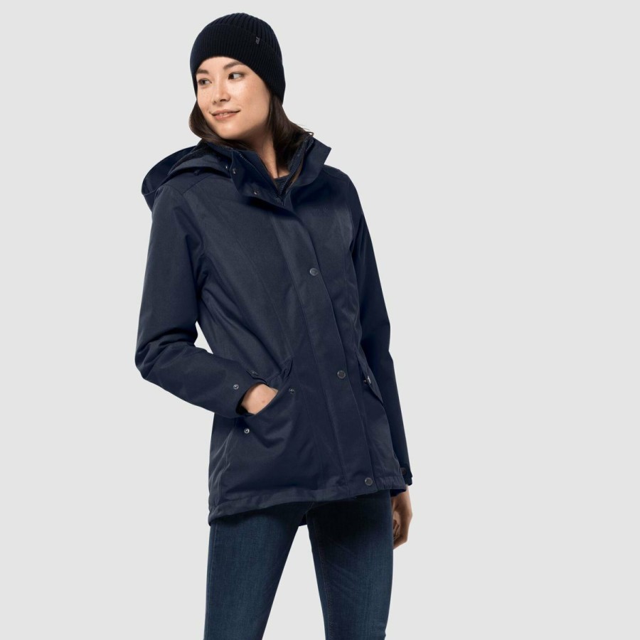 * Online Sales Jack Wolfskin Women'S Park Avenue Jacket Midnight Jackets & Coats