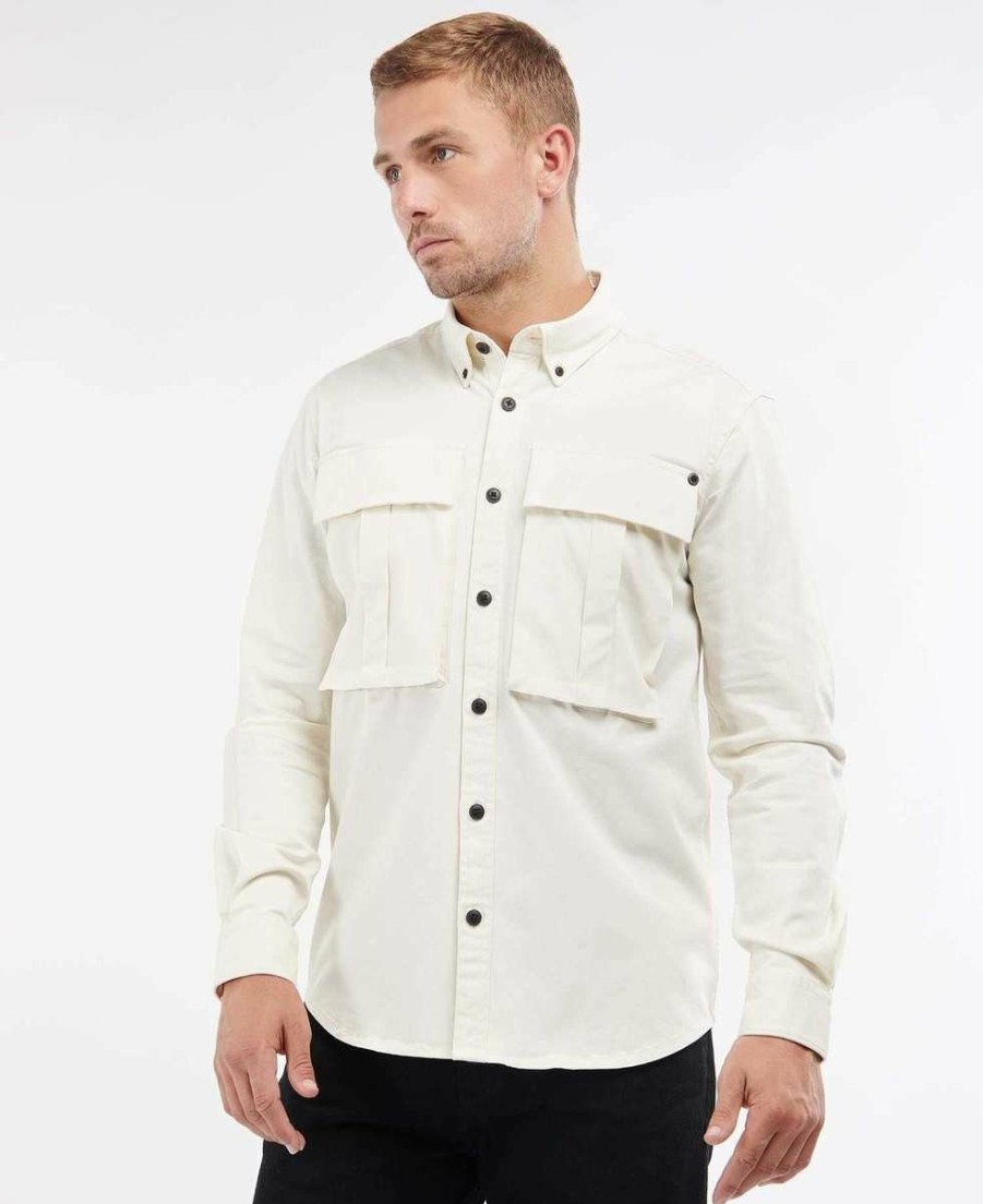 * Online Sales Barbour International Patch Shirt Whisper White Shirts