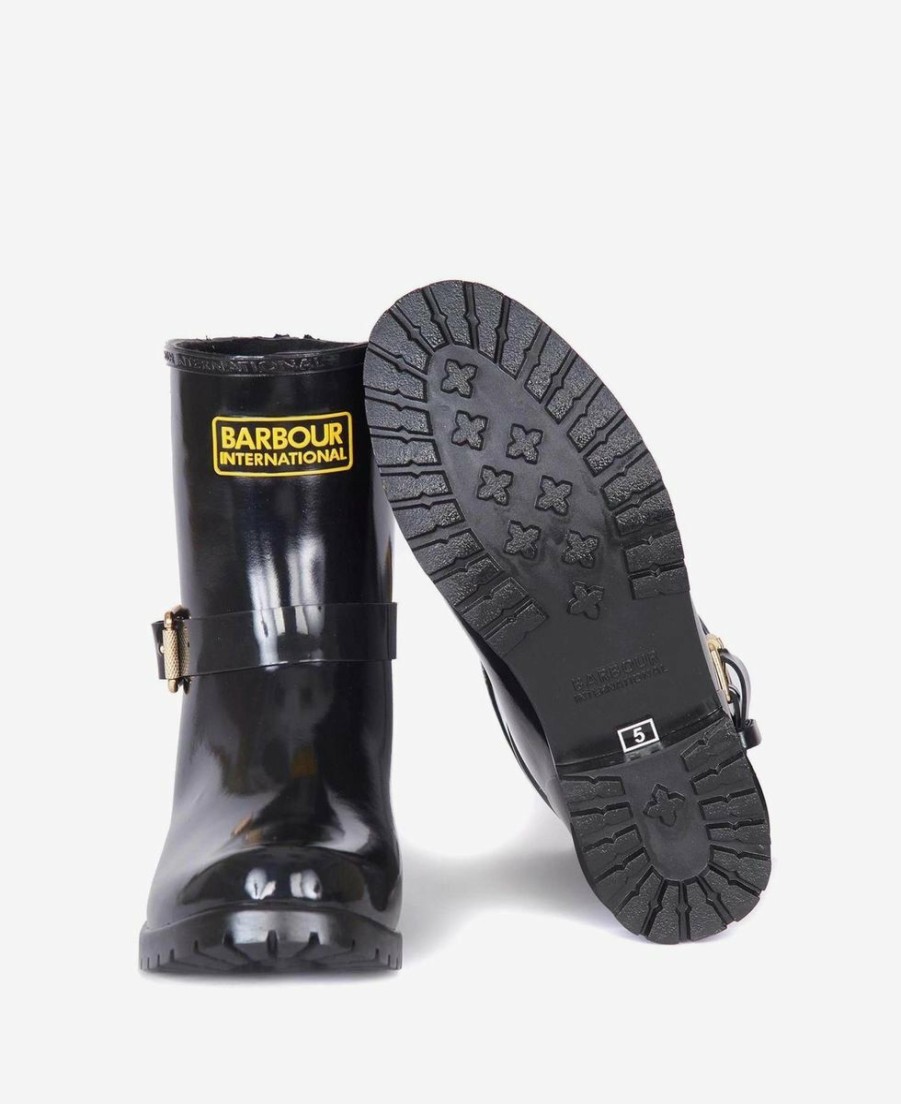 * Cut Price Barbour International Mugellow Welly Black Footwear