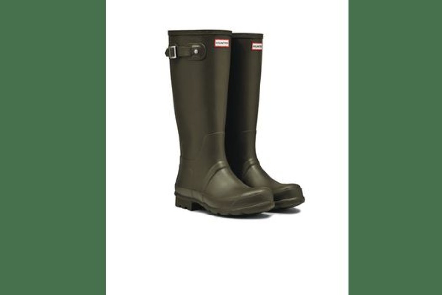 * Cut Price Hunter Original Tall Wellington Boots Dark Olive Footwear