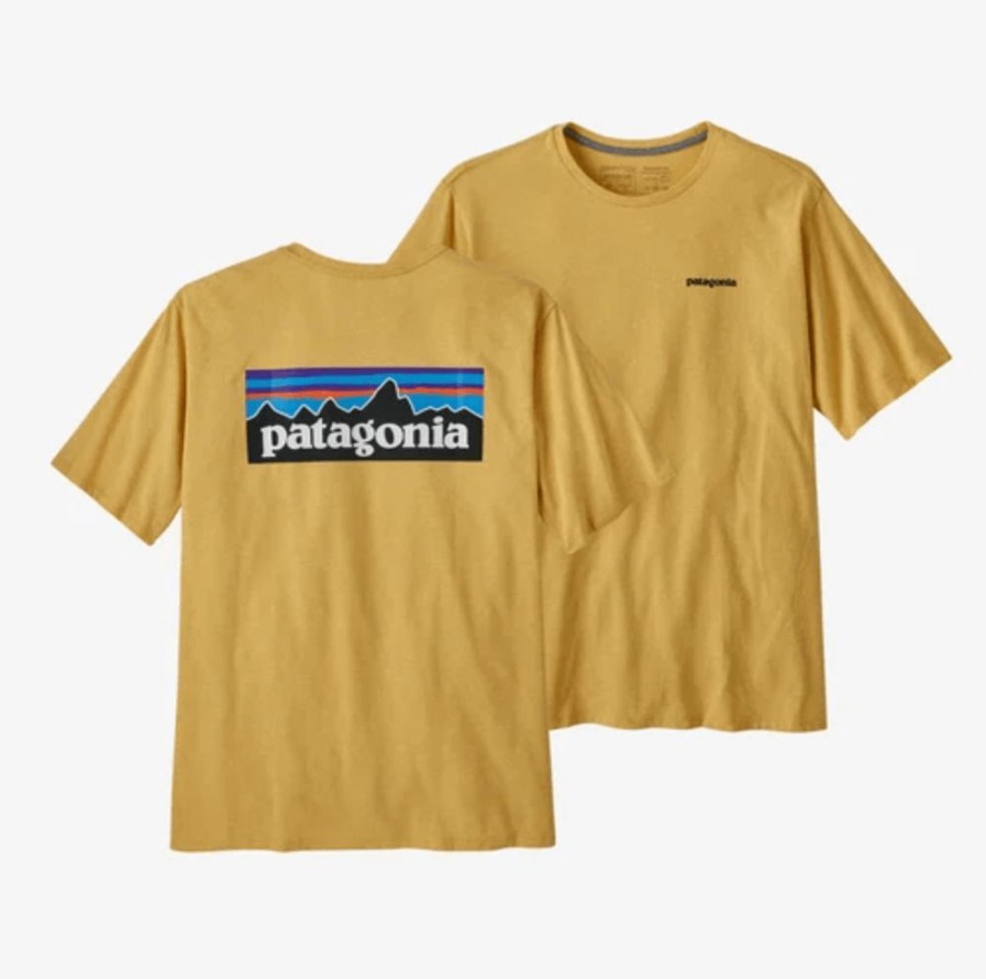 * Quality Guarantee Patagonia Men'S P-6 Logo Responsibili-Tee Surfboard Yellow T-Shirts