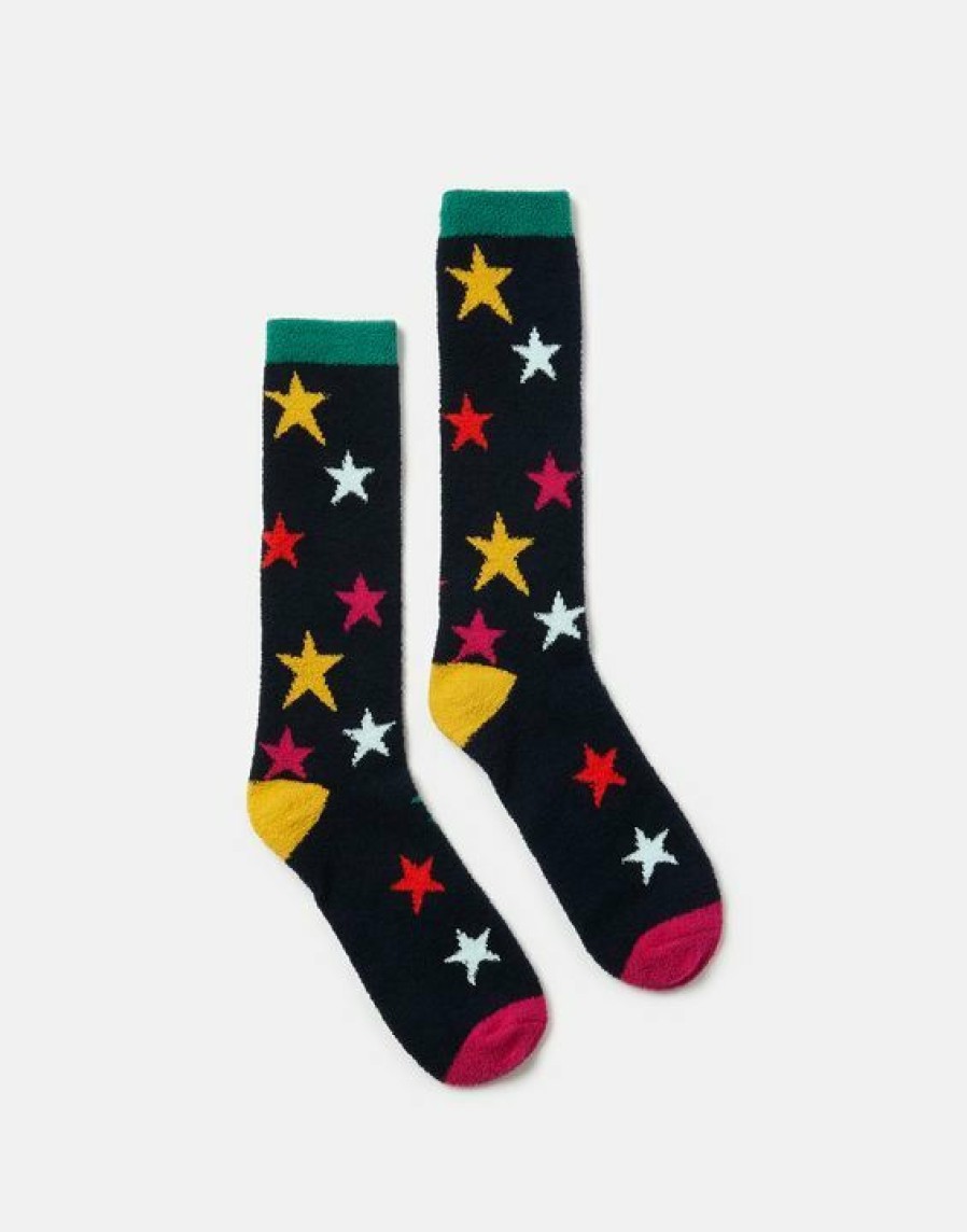 * Best Sale Joules Fluffy Socks Navy Star Socks