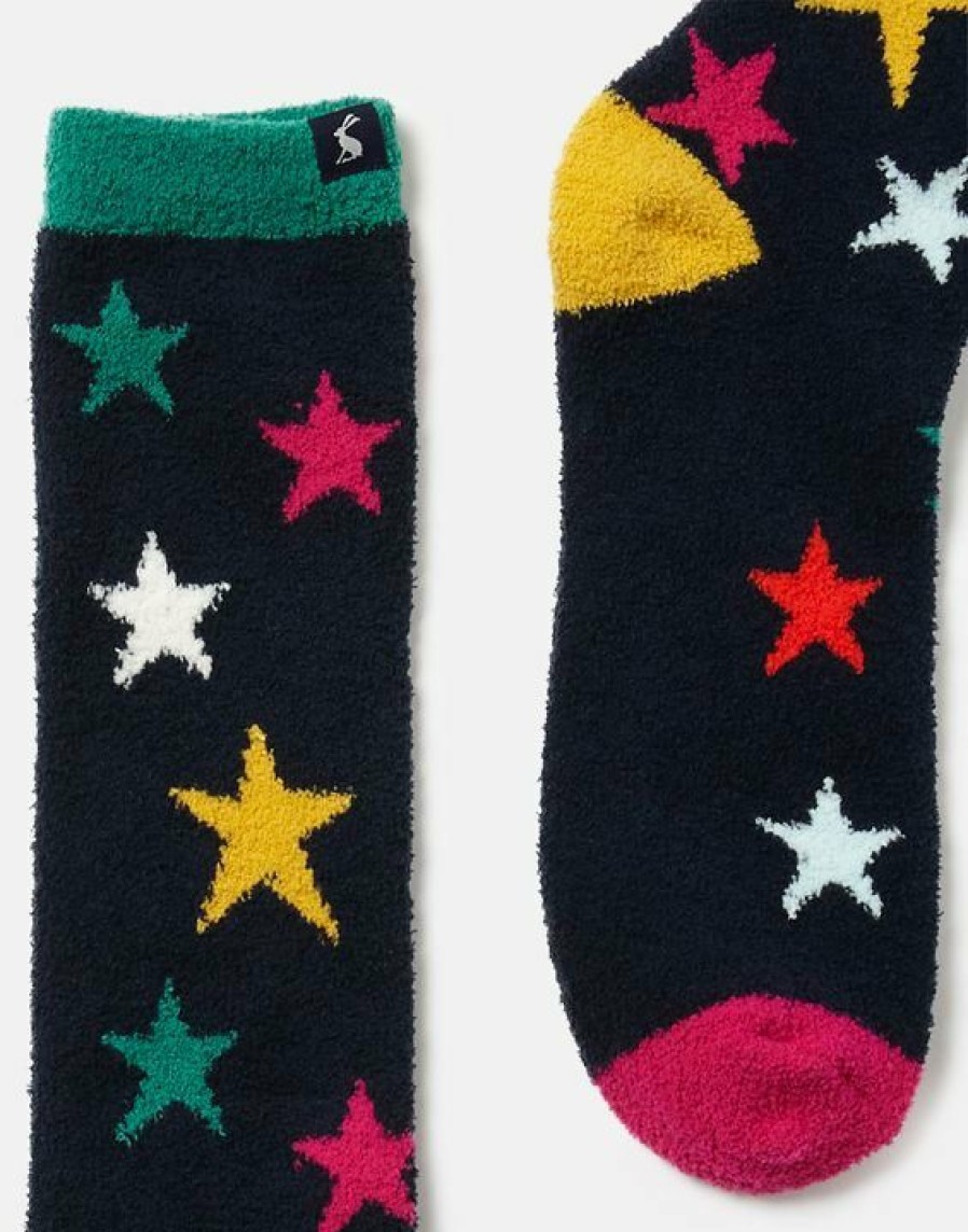 * Best Sale Joules Fluffy Socks Navy Star Socks