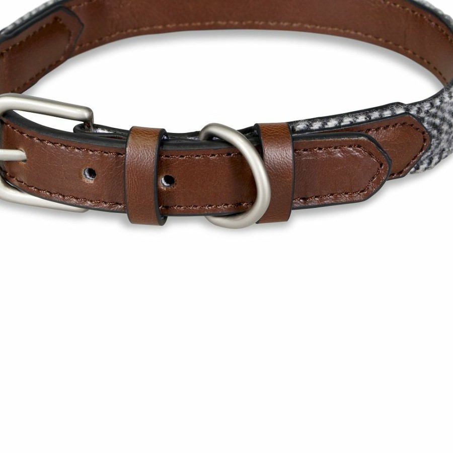 * Discounts Petface Leather Collar Herringbone Dogs