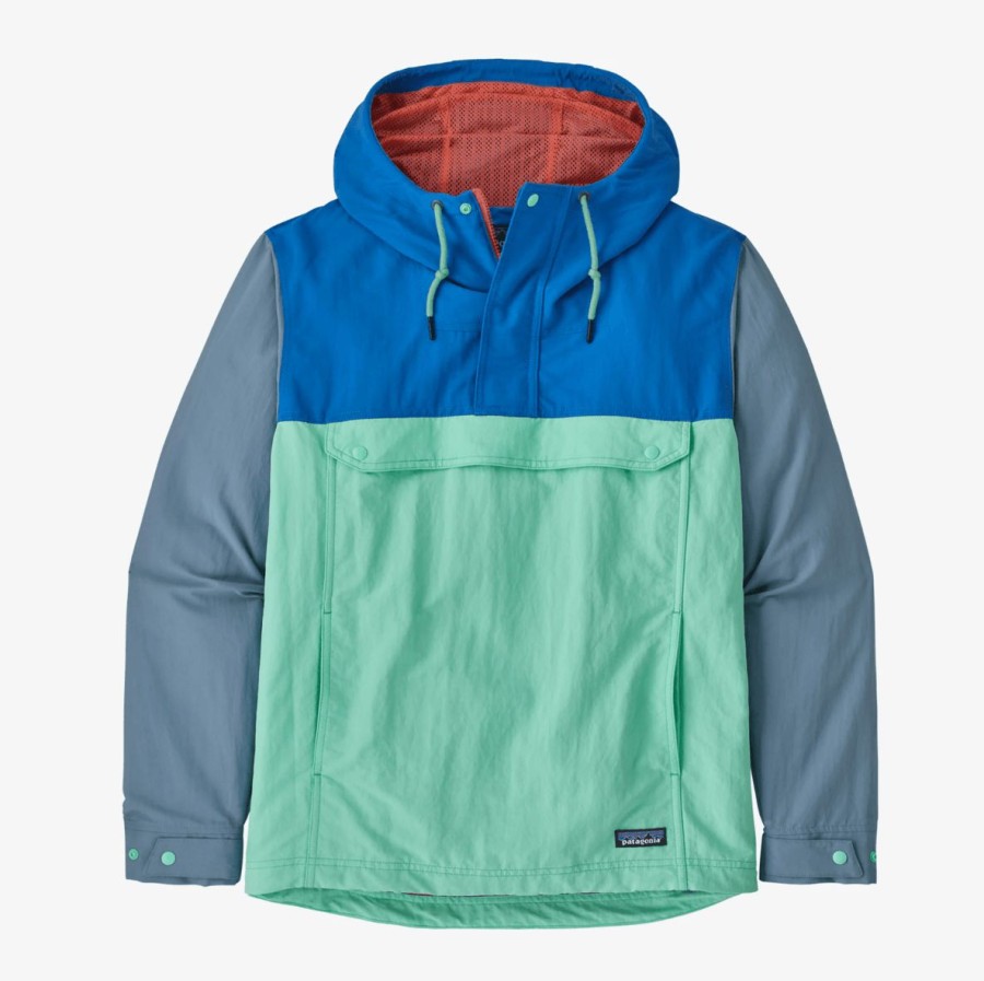 * Best Sale Patagonia Men'S Isthmus Anorak Early Teal Jackets & Coats