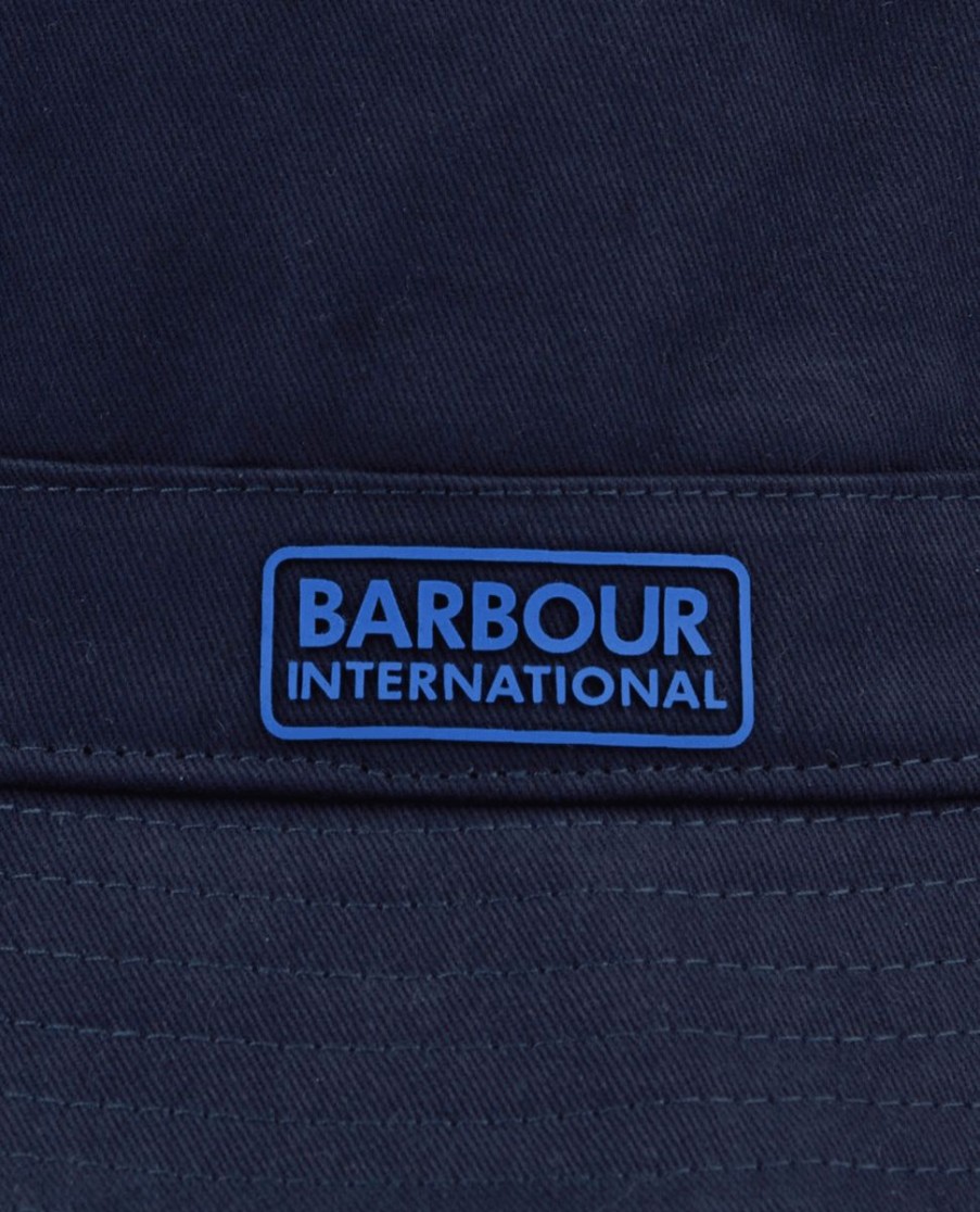 * Gift Selection Barbour International Norton Drill Hat Navy Hats & Headbands & Hat Accessories