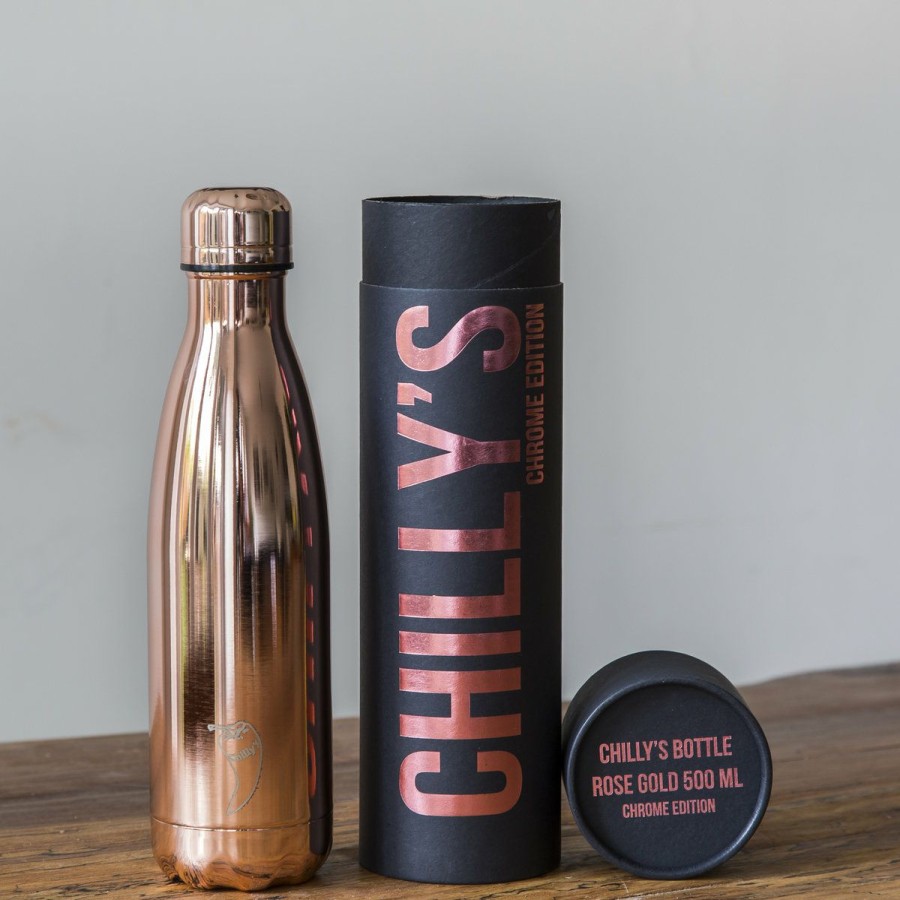 * Discounts Chilly'S Bottle 500Ml Chrome Rose Gold Bottles