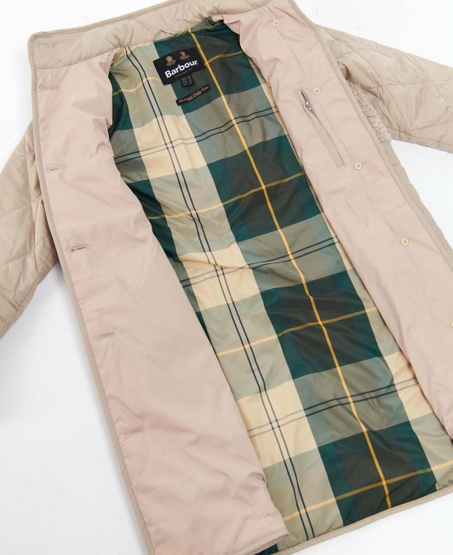 * Quality Guarantee Barbour Melby Quilted Jacket Oat Jackets & Coats