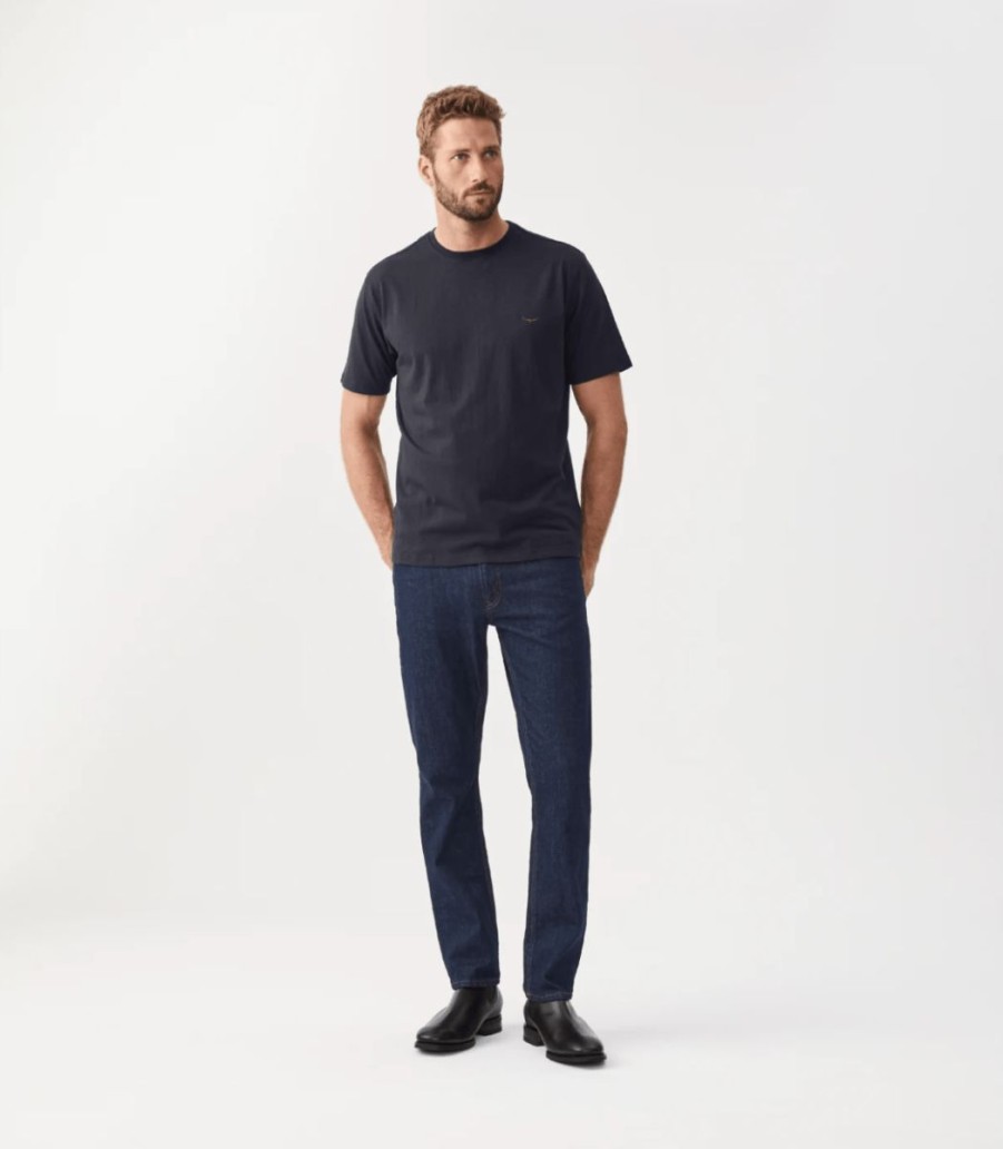 * Best Sale R.M.Williams Parson Tee Navy Chestnut T-Shirts