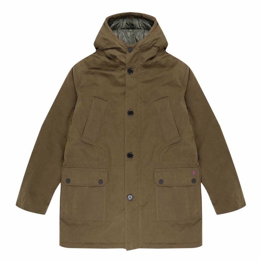 * Online Store Finnieston Journeyman Parka Dark Khaki Jackets & Coats