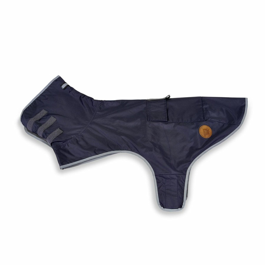 * Online Store Petface Foldaway Rain Coat Navy Dogs