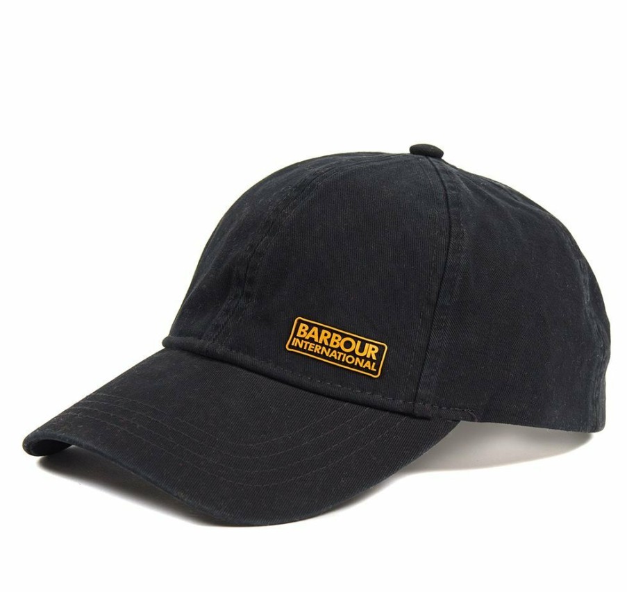 * New Threads Barbour International Norton Drill Cap Black Hats & Headbands & Hat Accessories