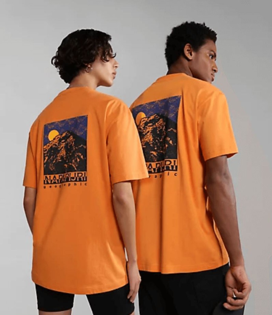 * Flash Sale Napapijri Bolivar Short Sleeve T-Shirt Orange T-Shirts