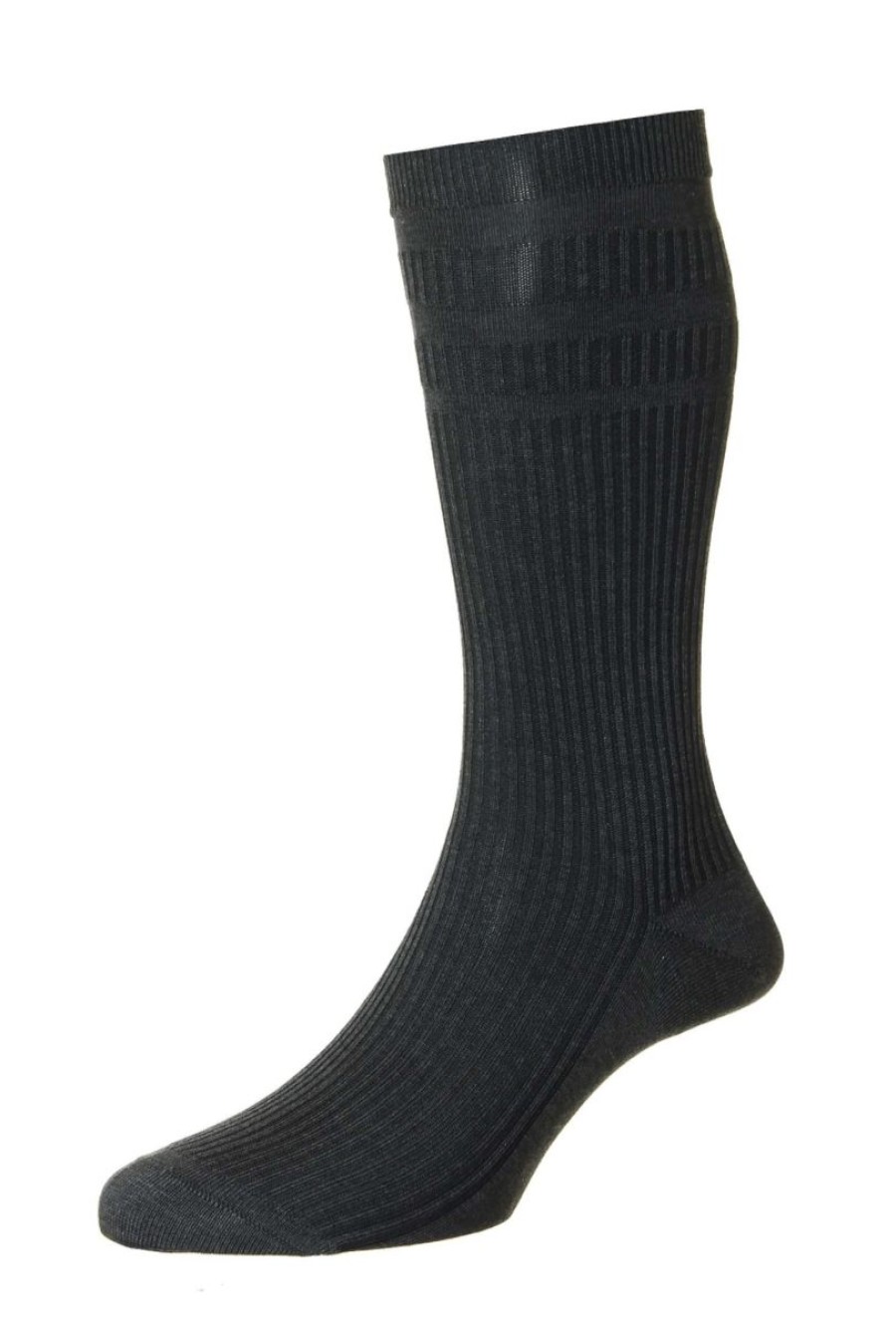 * Discounts Pantherella Ickburgh Socks Dark Grey Socks