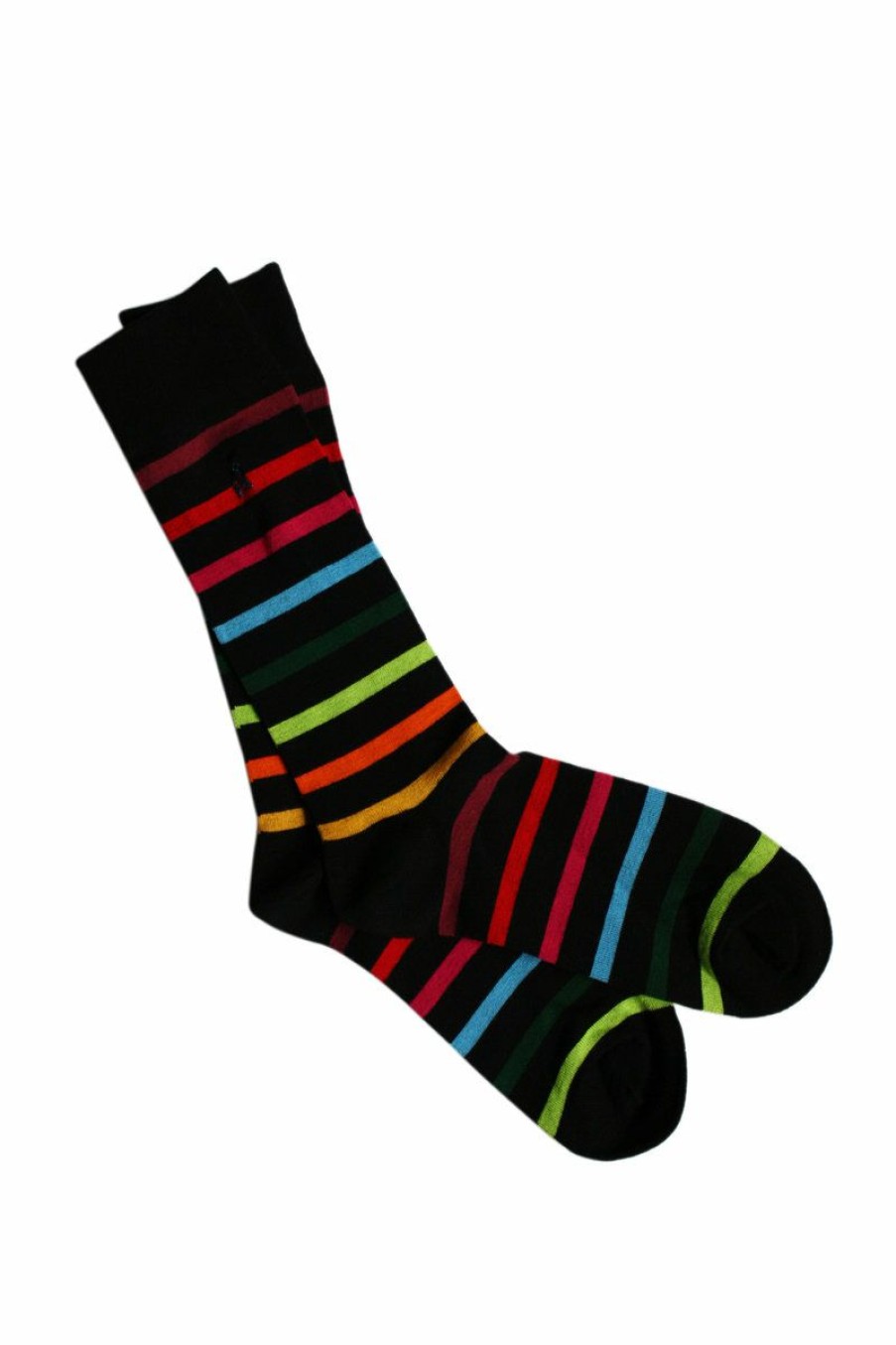 * Flash Sale Swole Panda Bamboo Socks Black Small Stripe Socks