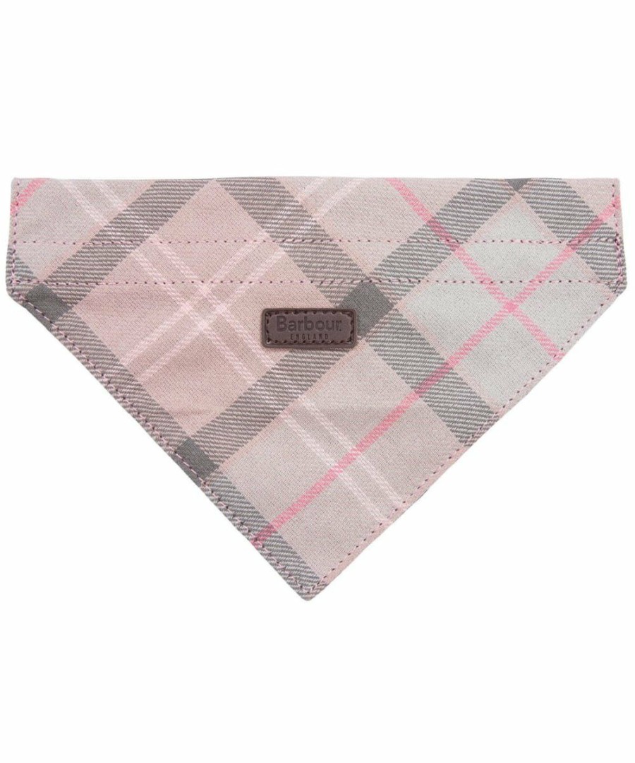 * Online Sales Barbour Tartan Dog Bandana Taupe/ Pink Dogs