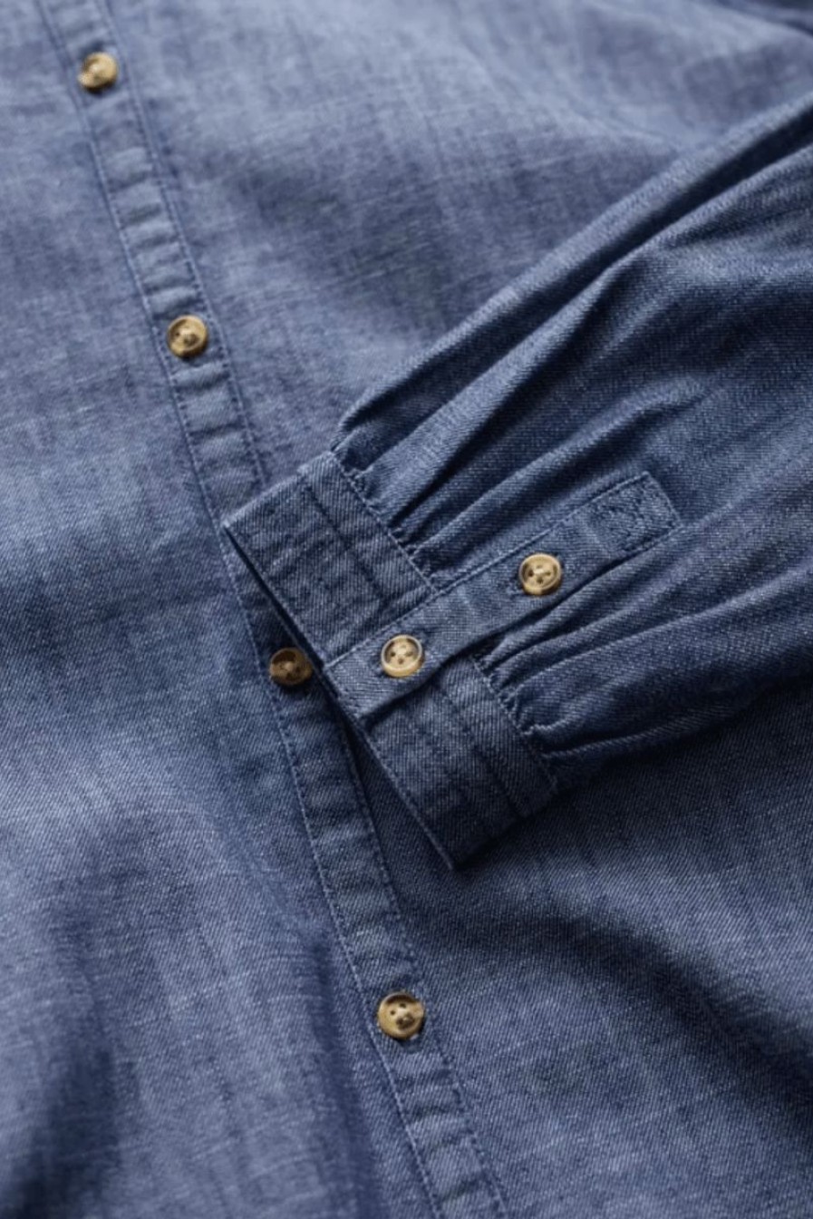 * Wholesale Seasalt Cutting Garden Shirt Mid Wash Indigo Tops