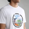 * New Threads Napapijri Sangay Short Sleeves T-Shirt Bright White T-Shirts