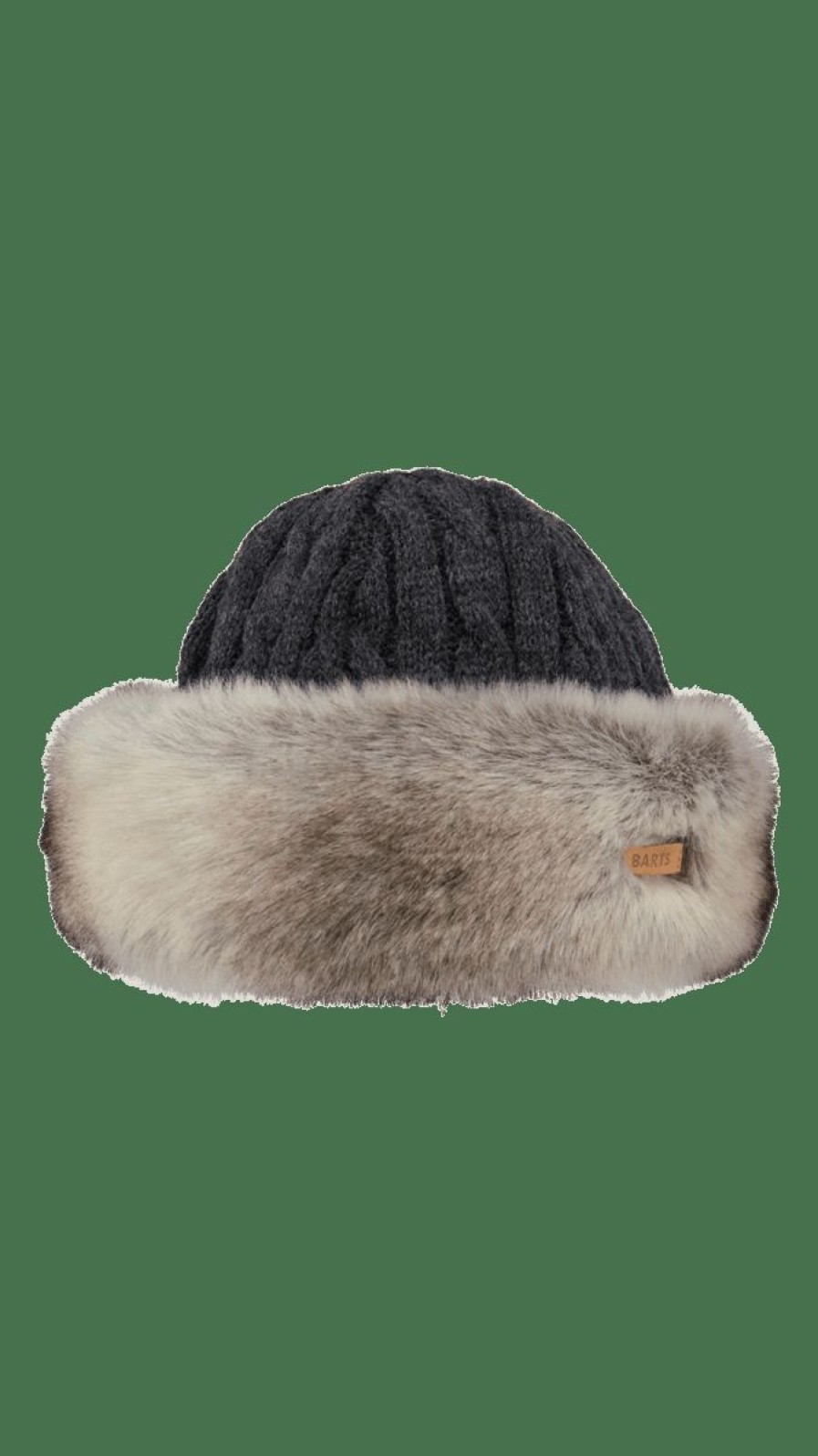 * Featured Barts Fur Cable Bandhat Heather Brown Hats & Headbands & Hat Accessories