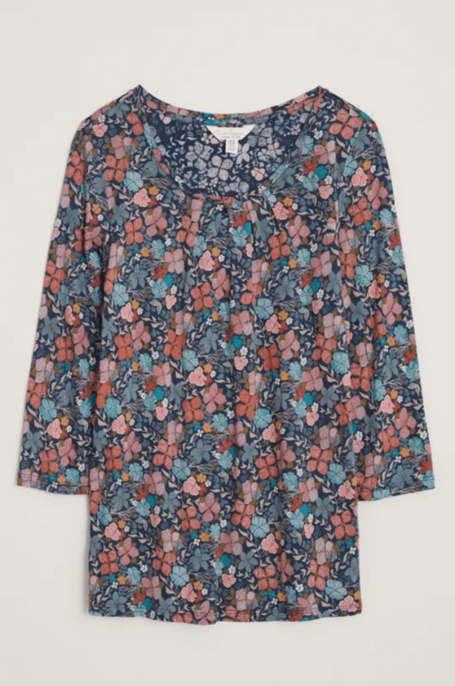 * Shop Seasalt 3/4 Appletree Top Coast Floral Mix Tops