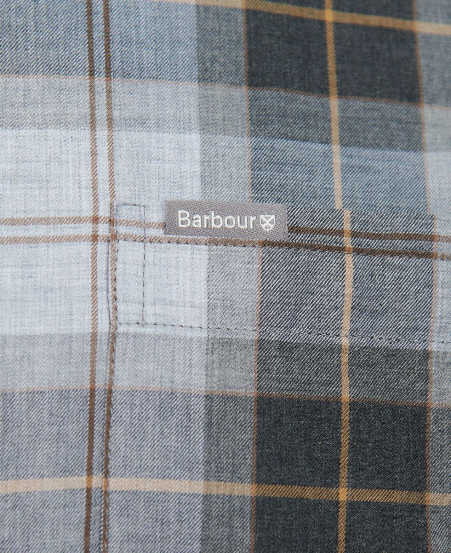 * Online Sales Barbour Wetherham Shirt Grey Stone Shirts