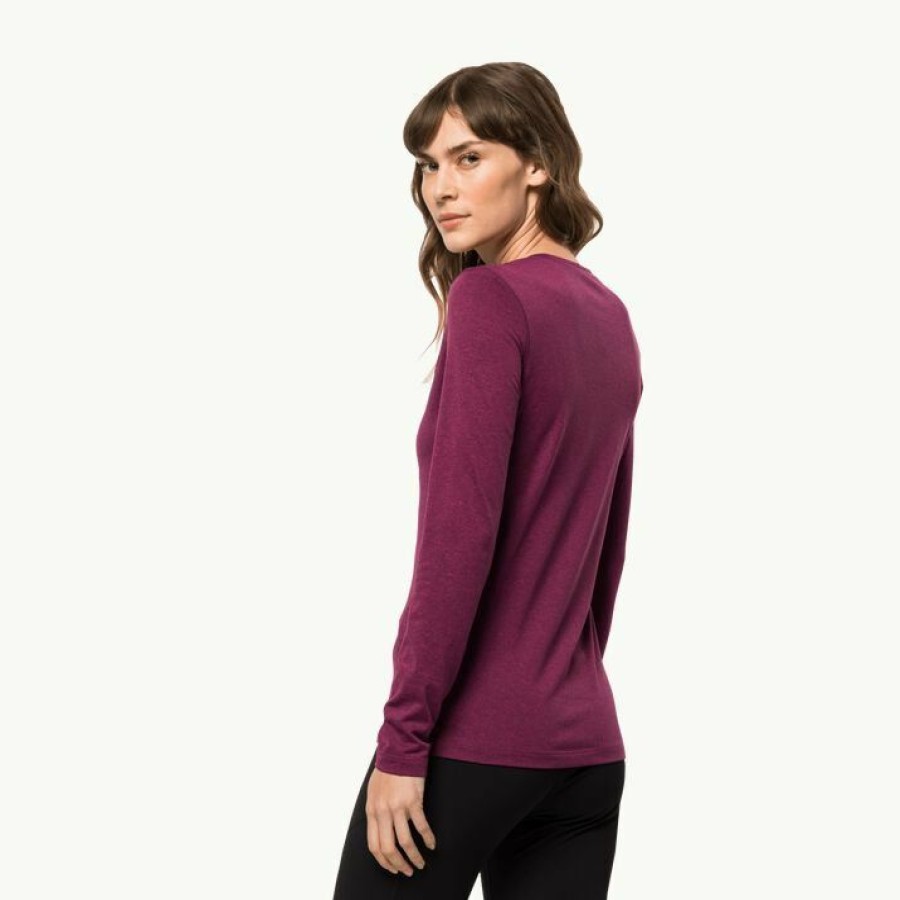 * Flash Sale Jack Wolfskin Sky Long Sleeve Thermal Wild Berry Tops