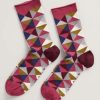 * Cut Price Seasalt Bamboo Arty Socks Patchwork Triangles Mix Socks