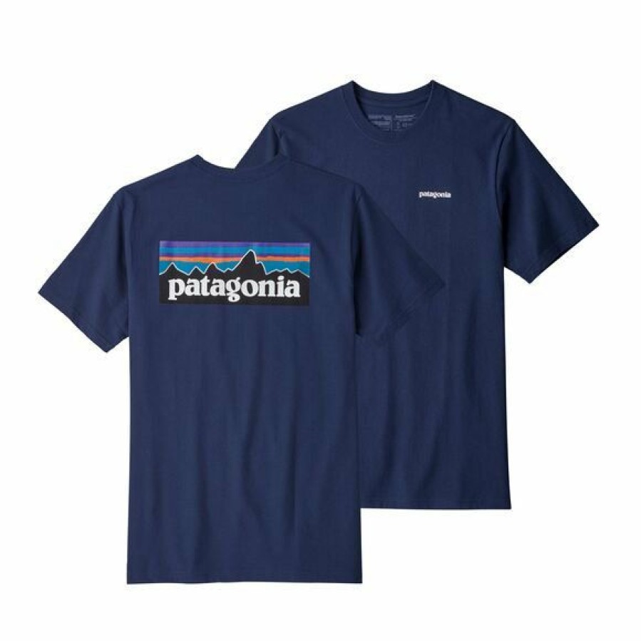 * Online Sales Patagonia Men'S P6 Logo Responsibili-Tee Navy T-Shirts